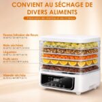 Snovire Dörrautomat mit 5 Einschüben – Profi-Obsttrockner mit 72H-Timer & 35–70°C Temperaturregler – Bild 8