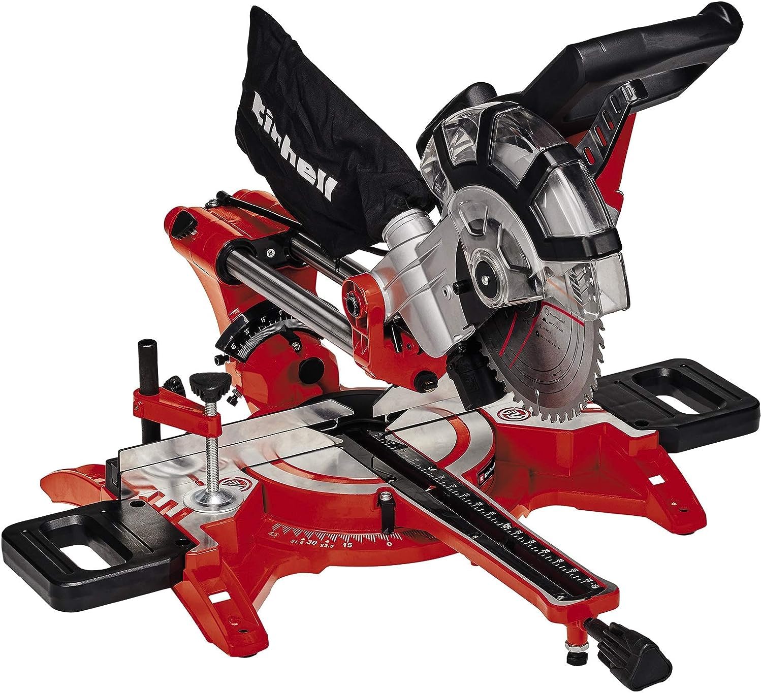 Einhell TC-SM 2131/2 Dual Zug-Kapp-Gehrungssäge – 1800 W Präzisionssäge mit Laser