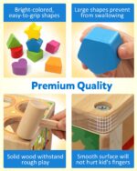 Coogam Holz Montessori Formsortierwürfel mit Hammer – Motorik & Formenlernen für Babys 12–36 Monate – Bild 5