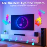 Kangtaixin Hexagon LED Gaming Wandleuchte – 8er Set RGB Panels mit App & Musik-Sync – Bild 4
