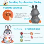 MOONTOY Interaktives Musikspielzeug Hase mit Licht – Krabbelspielzeug ab 6 Monaten – Bild 4