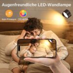 VIIVUU LED Wandleuchte mit Akku & Fernbedienung – 360° drehbar, 10 Helligkeitsstufen, 2er Set – Bild 7