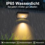 6er Set Solar Wandleuchten mit 3 Farbtemperaturen – IP65 wasserdicht für Garten & Terrasse – Bild 6