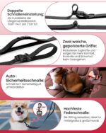 WANFIRE 2-in-1 Freihandleine mit Auto-Sicherheitsgurt – 1,8-2,8 m für grosse Hunde – Bild 4