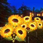 Homeleo Solar Sonnenblumen 3er-Set – LED Gartenbeleuchtung mit Automatik & Wasserschutz – Bild 7