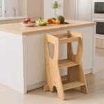 COSYLAND Lernturm mit R-Design & 3 Höhen – Höhenverstellbar bis 70 kg für Küche – Bild 12