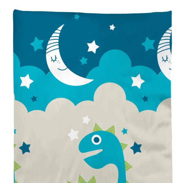 BaSaTex Kinderbettwäsche Set 100x135 cm – Dino Nacht aus Bio-Baumwolle