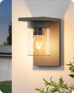 EDISHINE Außenwandleuchte E27 IP44 – Anthrazit Aluminiumgehäuse für Haustür & Garage – Bild 8