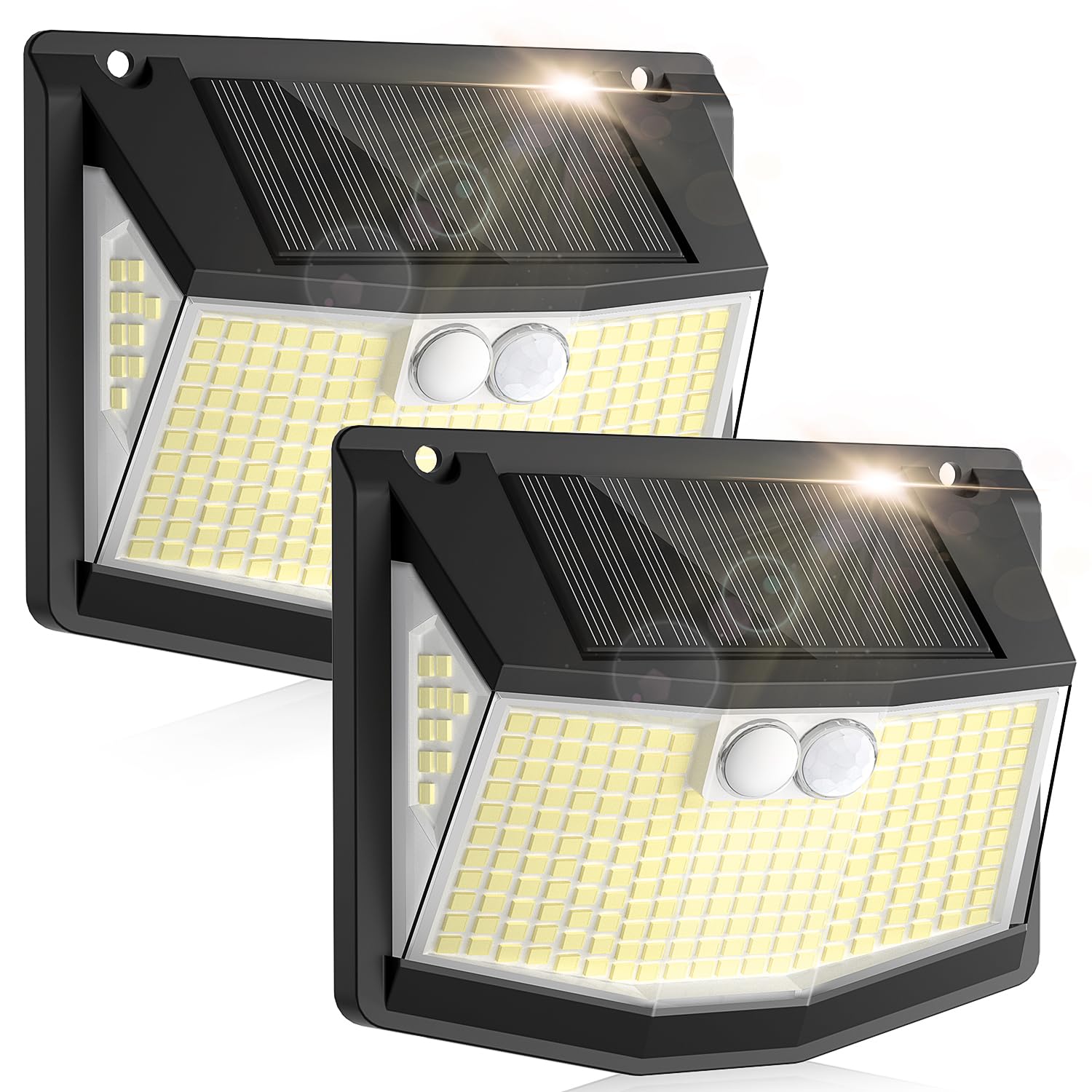 Solar-Wandleuchte mit Bewegungsmelder 248 LEDs – IP65 Sicherheitsstrahler für Garten & Garage