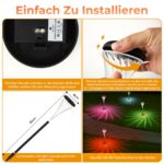4er Set Solar Gartenleuchten – Warmweiss & RGB Farbwechsel, IP65 wasserdicht für Garten & Terrasse – Bild 4