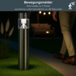 MeLiTec Solar Gartenleuchte mit Bewegungsmelder – Edelstahl Wegeleuchte IP44 für Garten & Einfahrt – Bild 4