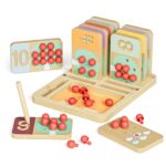 TOP BRIGHT Montessori Mathe-Lernspielzeug ab 3 Jahren – 2-in-1 Zählbrett & Zahlenübungen