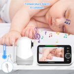 HelloBaby Babyphone mit Kamera – 5 Zoll Monitor, WLAN-frei, 30h Akkulaufzeit – Bild 6