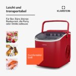 Klarstein Eiswürfelmaschine 12kg/24h – Vollautomatischer Ice Maker mit 2 Würfelgrößen – Bild 6