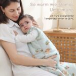 Yukkidds Winterschlafsack 2.5 Tog 0-6 Monate – Baumwolle Babyschlafsack für sicheren Schlaf – Bild 6