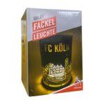 1. FC Köln Solar Fackelleuchte Skyline – Automatische Gartenbeleuchtung mit Kölner Motiv – Bild 4
