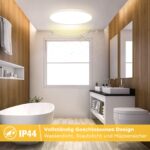 OUILA LED Deckenleuchte Ø30cm 24W 2400lm – Flache Badlampe IP44 Wasserdicht – Bild 5