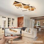 GBLY LED-Deckenleuchte 70cm Holz – Dimmbar mit Memory-Funktion für Wohnzimmer & Schlafzimmer – Bild 7