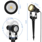 LAMPELIP 4er Pack LED Gartenstrahler 14M mit Zeitschaltuhr – Wasserdicht IP65 für Garten & Terrasse – Bild 8