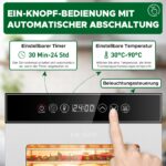 Kwasyo Dörrautomat Edelstahl 600W mit 8 Etagen – Profi Lebensmitteltrockner mit digitaler Steuerung – Bild 6