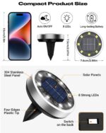 btfarm 10er Set Solar Bodenleuchten – IP65 Gartenbeleuchtung mit 8 LED für Außen – Bild 6