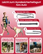 WANFIRE 2-in-1 Freihandleine mit Auto-Sicherheitsgurt – 1,8-2,8 m für grosse Hunde – Bild 3