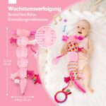 hahaland Axolotl Sensorik Spielzeug 0-6 Monate – 5-in-1 Musikspielzeug mit Beissring & Spiegel – Bild 3