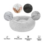 Nepfaivy Donut Haustierbett M 50cm – Flauschiges Katzenbett & Hundebett Waschbar – Bild 2