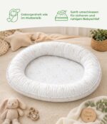 Cosmira Babynest 80x85 cm – 100% Baumwolle, OEKO-TEX zertifiziert – Bild 4