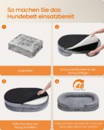 Feandrea Orthopädisches Hundebett 76x51 cm – Komfort für Mittelhunde mit Gelenkentlastung – Bild 7