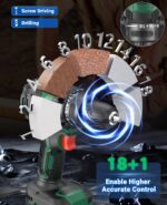 CEEIGOO Akkuschrauber Bürstenlos 21V – 2 x 2.0Ah Akkus, 42N.m, 2-Gang & LED für DIY – Bild 6