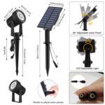 NATPOW Solar Gartenstrahler 2er-Set – IP65 Wasserdicht mit Auto-ON/OFF für Gärten – Bild 7