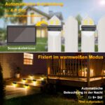 YIKANWEN 6er Set Solarleuchten für Aussen – LED Gartenlampen mit 2 Modi für Terrasse & Treppen – Bild 4