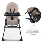 Kinderkraft BINCI Faltbarer Hochstuhl mit Tablett – Platzsparend & Sicher für Babys – Bild 5