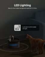 GIOTOHUN Katzenbrunnen 2L mit Aktivkohlefilter & LED – Ultra-leiser Trinkbrunnen für Katzen – Bild 8