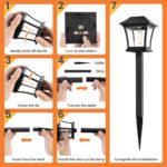 GIGALUMI 8er Set Solarleuchten für Außen – Warmweisse LED Gartenbeleuchtung mit Bewegungsmelder – Bild 6