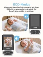 GHB Babyphone mit Kamera 2,8 Zoll – Infrarot-Nachtsicht & 35h Akkulaufzeit – Bild 3