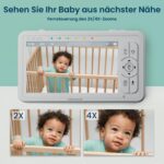 Babysense Babyphone HD 5 Zoll mit 2 Kameras – Sicheres Video-Babyphone ohne WLAN – Bild 4