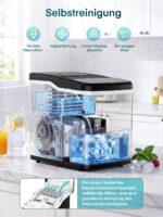 FOHERE 14kg Eiswürfelmaschine – Kompakt mit Selbstreinigung & 2 Eisgrößen – Bild 4