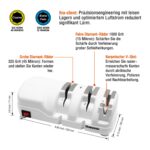Sharpeak 198H-SPK Elektrischer Messerschärfer – 3-Stufen-System mit Diamantscheiben – Bild 2