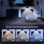 JESLED Solarleuchte 108 LEDs mit Bewegungsmelder & 3 Farbtemperaturen – IP65 Aussenleuchte – Bild 5