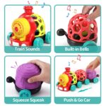 MOONTOY 3-in-1 Rassel-Zugspielzeug – Interaktives Babyspielzeug für 6–24 Monate – Bild 3