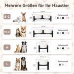 Erhöhter Hundenapf Set PTOBER – Doppelnapf Keramik mit Edelstahlständer für kleine & mittlere Hunde – Bild 7