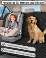 UPAWPIA Hundedecke Auto Rückbank 135 cm – Wasserdicht & rutschfest für PKW, SUV & Kindersitz – Bild 2