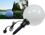 ChiliTec Kugelleuchte 30cm mit Erdspieß – Wetterfeste Gartenlampe IP44 für Aussen – Bild 7