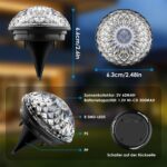 Shuniu Solar Bodenleuchten 12er Set mit 8 LEDs – Warmweiss Gartenbeleuchtung IP65 – Bild 4