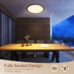 Aisutha LED Deckenleuchte 24W Ø30cm – Dimmbar 3000K-6500K mit Fernbedienung & IP54 – Bild 6