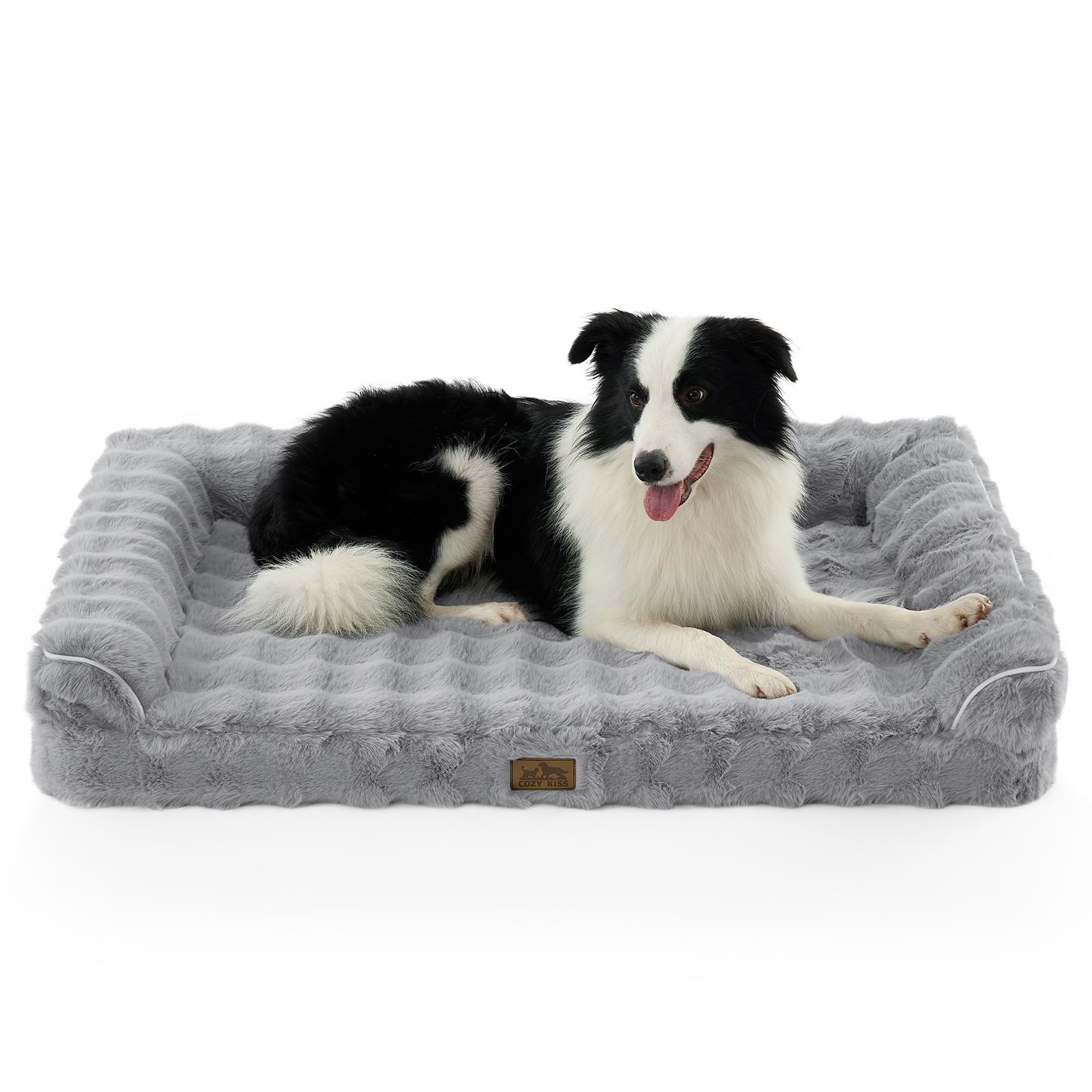 COZY KISS Orthopädisches Hundebett 106x76 cm – Ergonomisches Hundesofa für grosse Hunde