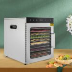 banborba 800W Dörrautomat mit 10 Ablagen – Edelstahl Dehydrator mit Temperaturregler 30-90°C – Bild 4