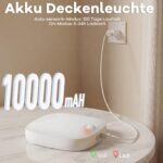 ToyGlee Akku Deckenleuchte mit Bewegungsmelder – 10000mAh LED Lampe IP65 für Badezimmer – Bild 5